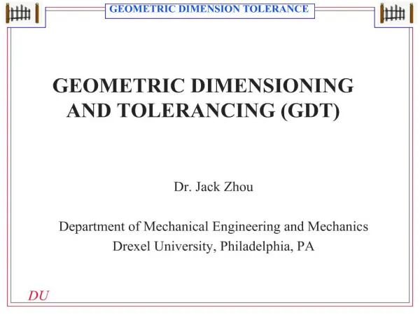 geometric dimensioning and tolerancing gdt