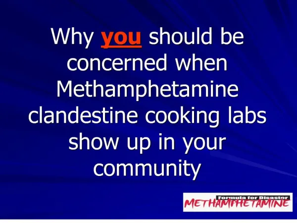why you should be concerned when methamphetamine