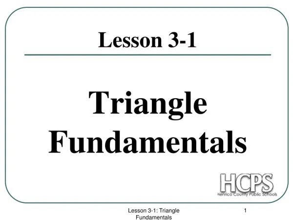 Lesson 3-1