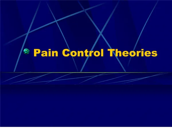 pain control theories