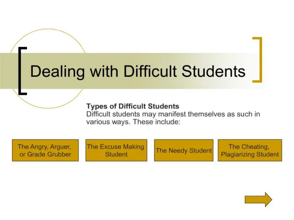 dealing with difficult students