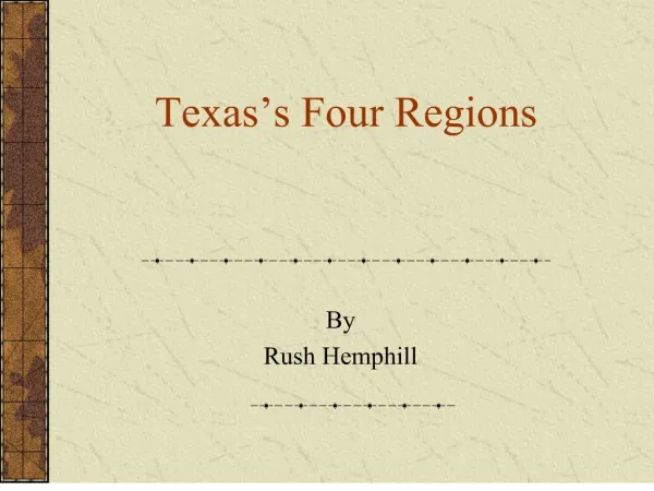 texas s four regions
