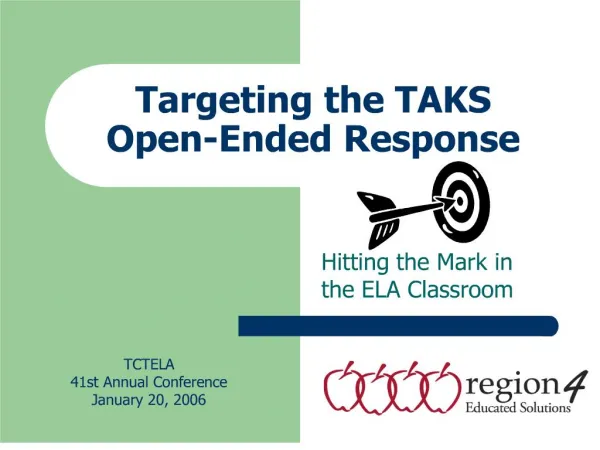 targeting the taks open-ended response