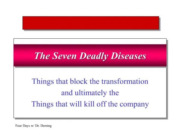 the seven deadly diseases