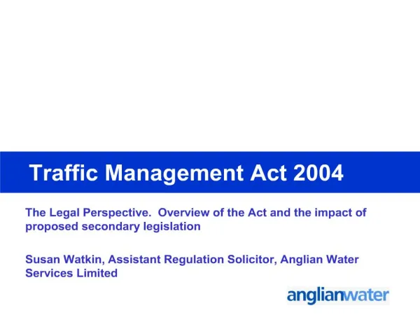 traffic management act 2004