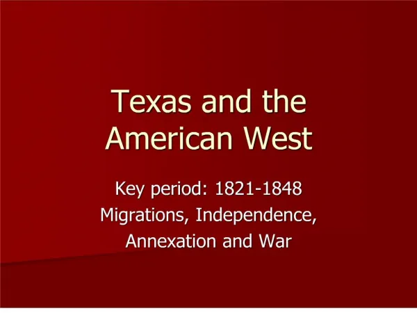 texas and the american west