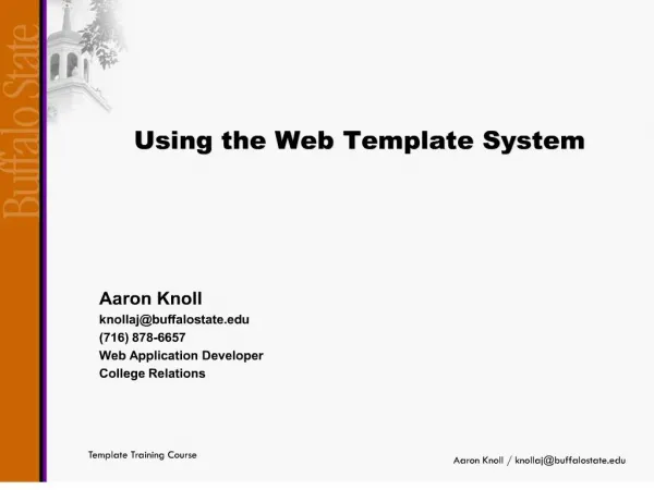 using the web template system