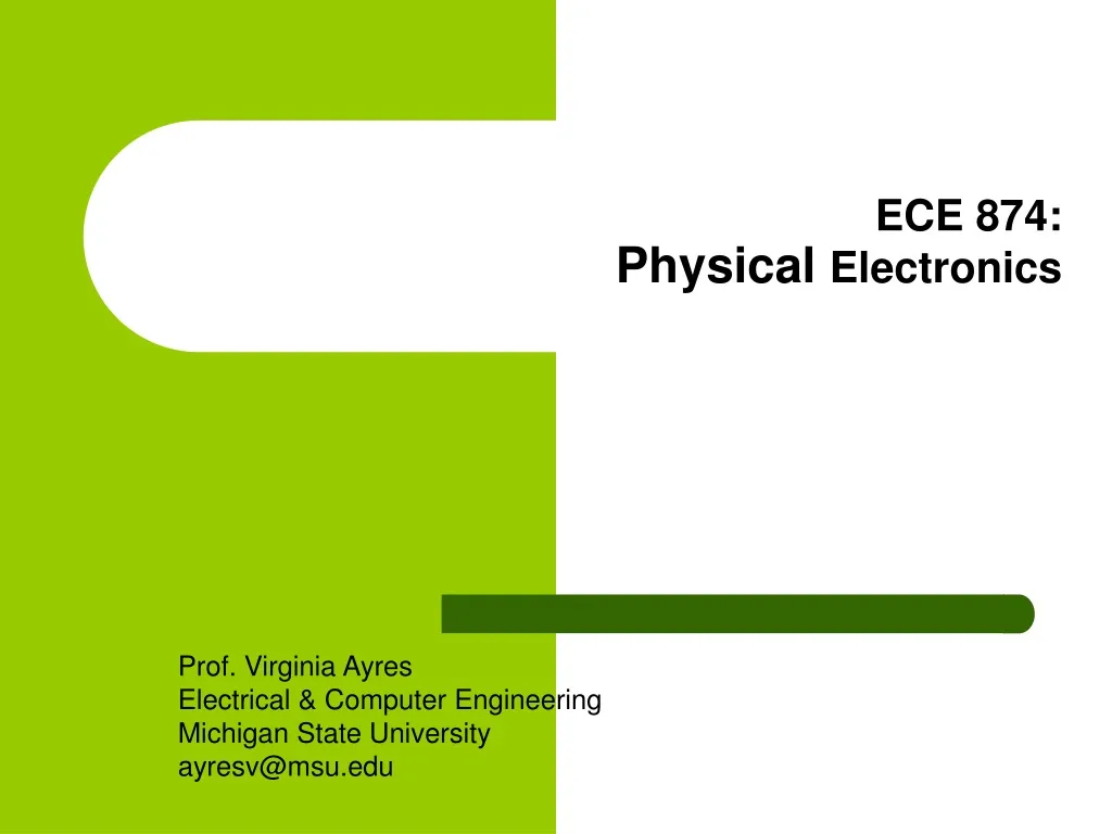 ece 874 physical electronics