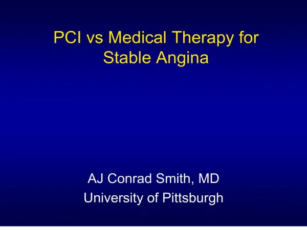 pci vs medical therapy for stable angina
