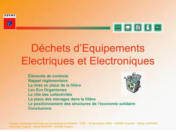 d chets d equipements electriques et electroniques