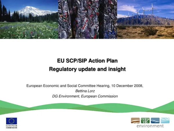 EU SCP/SIP Action Plan Regulatory update and insight