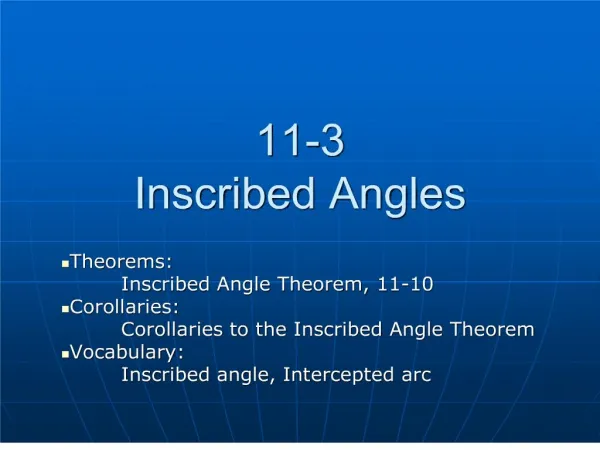 11-3 inscribed angles