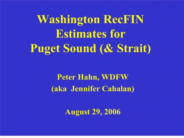 washington recfin estimates for puget sound strait