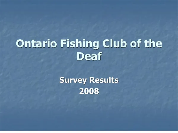 ontario fishing club of the deaf