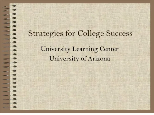 strategies for college success