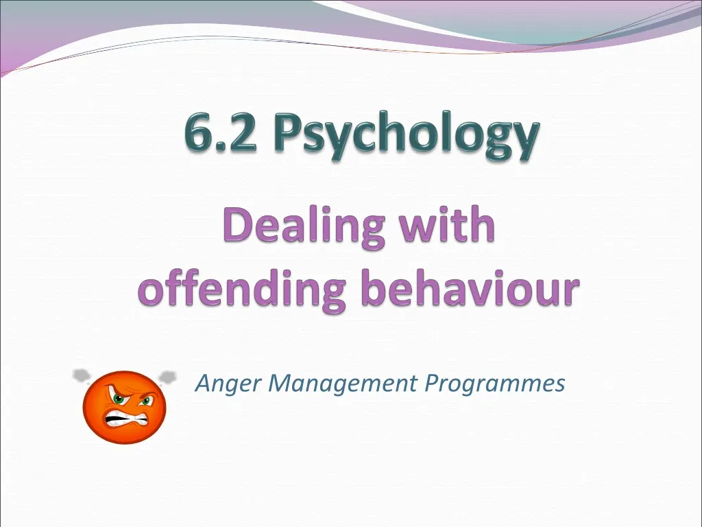 dealing with offending behaviour