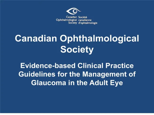 canadian ophthalmological society