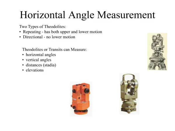 horizontal angle measurement