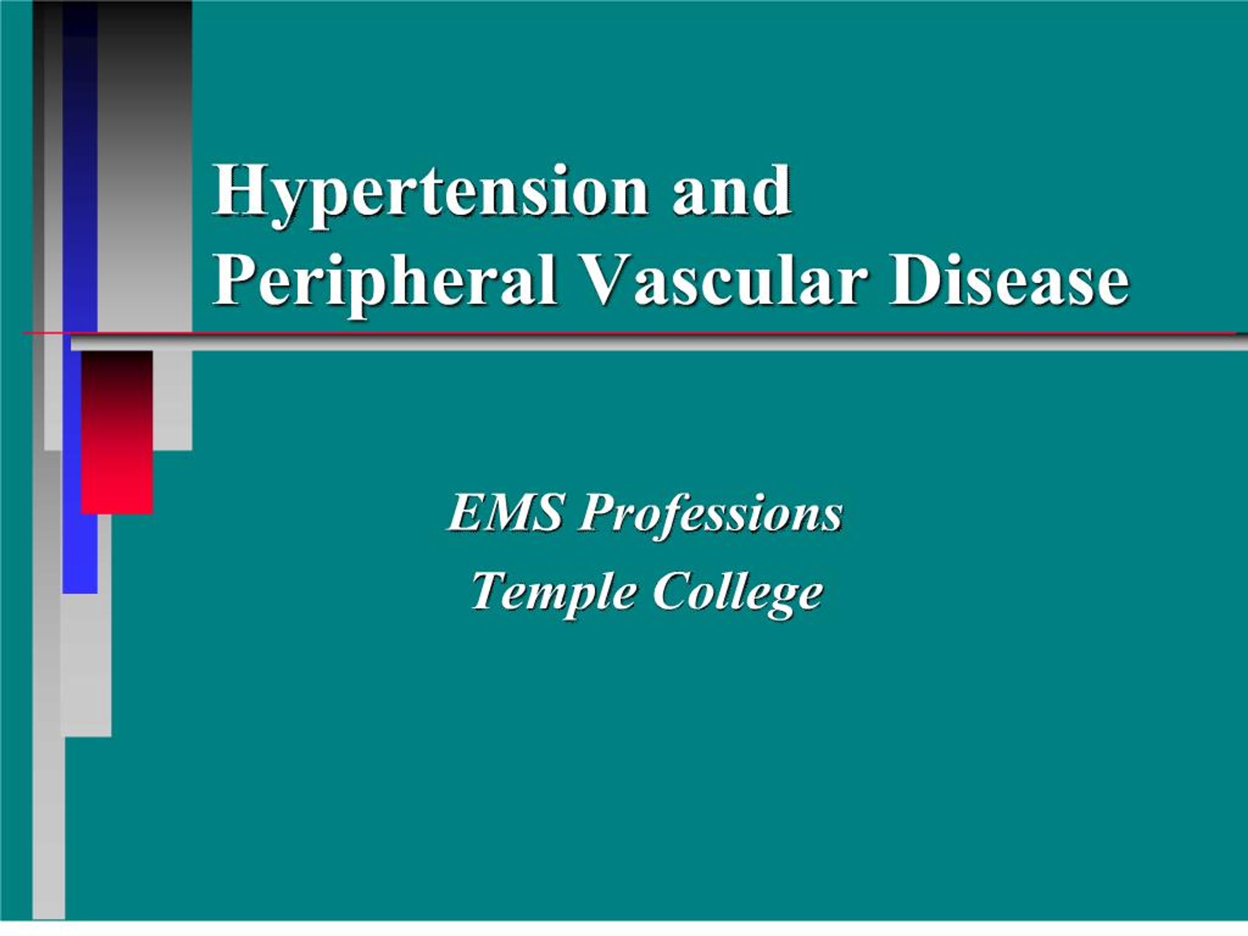 PPT - hypertension and peripheral vascular disease PowerPoint ...