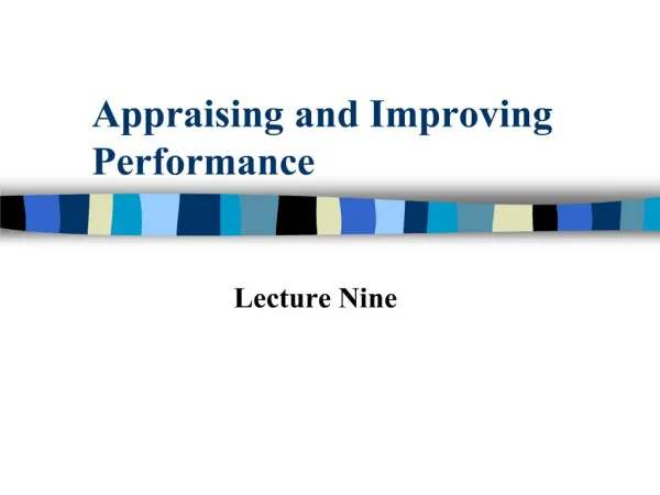 appraising and improving performance