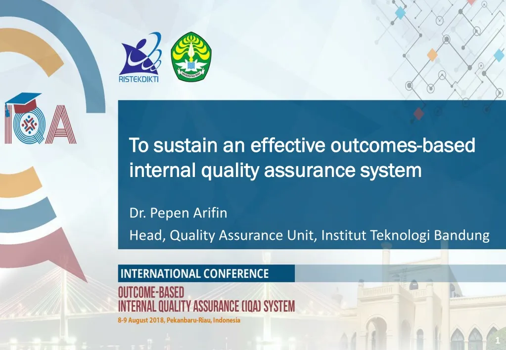 to sustain an effective outcomes based internal quality assurance system