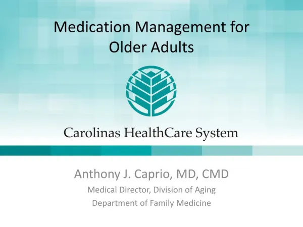 Medication Management for Older Adults