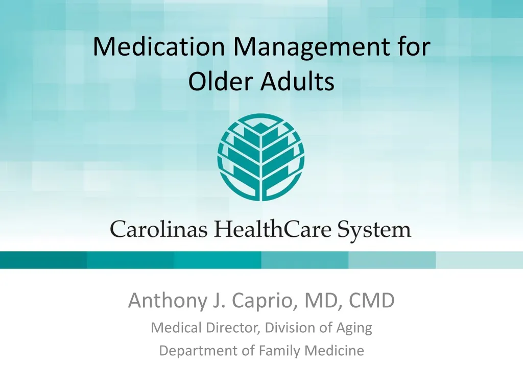 medication management for older adults