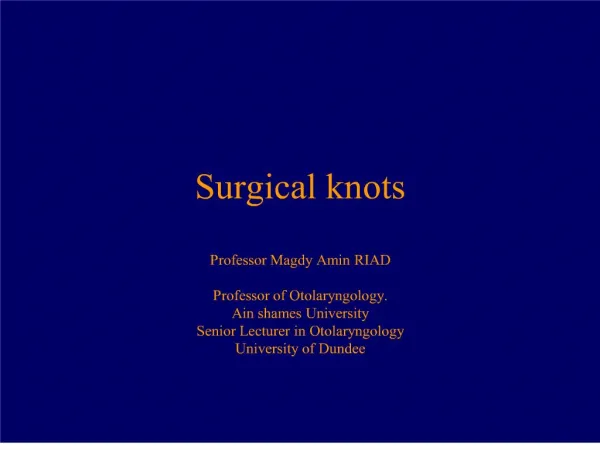 surgical knots