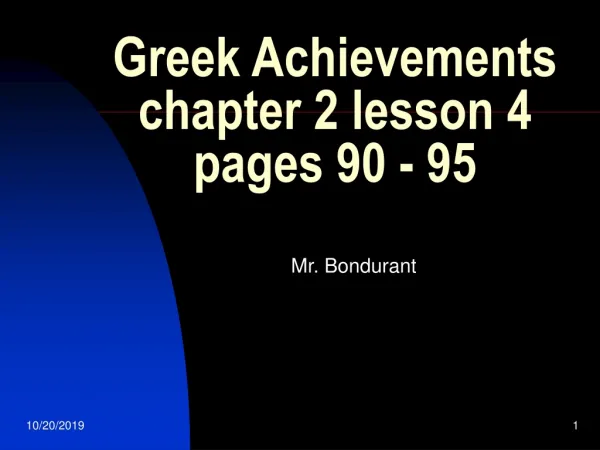 Greek Achievements chapter 2 lesson 4 pages 90 - 95