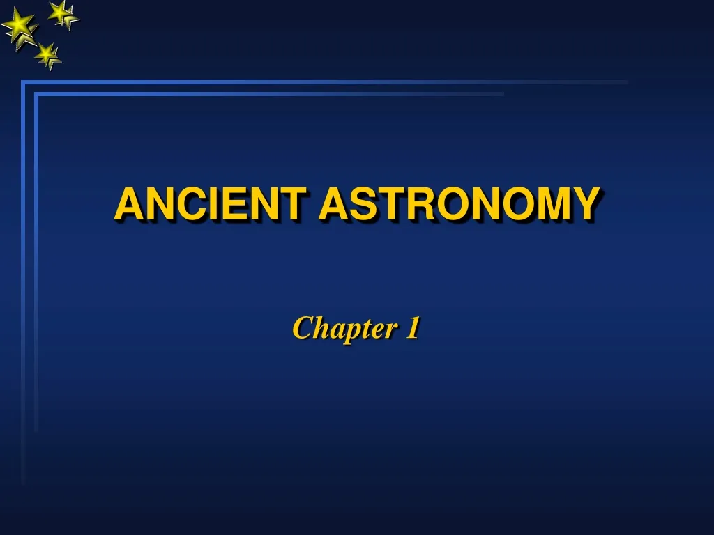 ancient astronomy