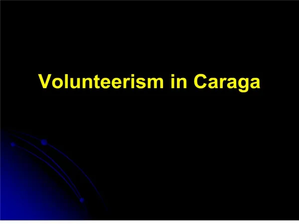 volunteerism in caraga