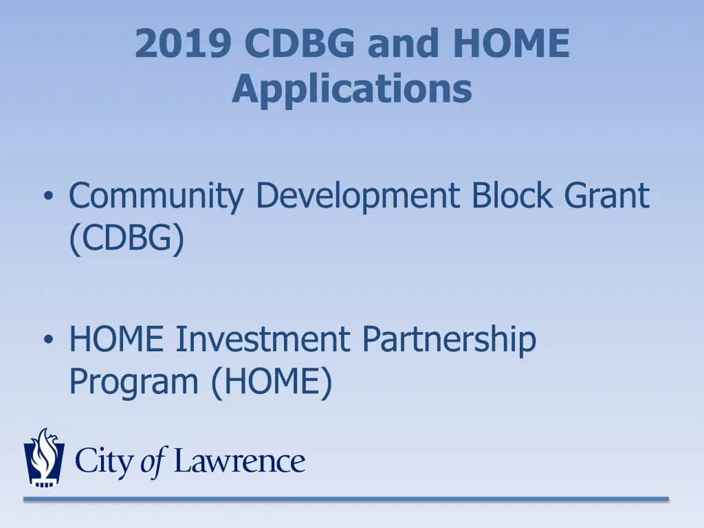 2019 cdbg and home applications