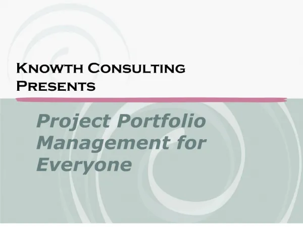 project portfolio management for everyone