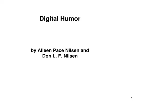 Digital Humor by Alleen Pace Nilsen and Don L. F. Nilsen