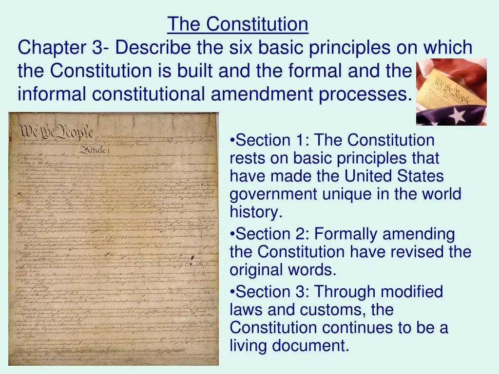 the constitution chapter 3 describe the six basic