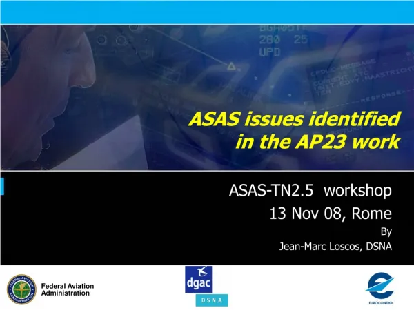ASAS issues identified in the AP23 work