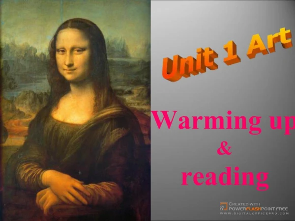 Warming up reading Unit 1 Art