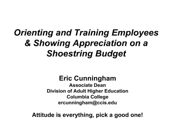 orienting and training employees showing appreciation on a ...