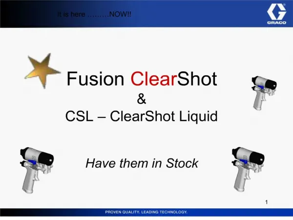 fusion clearshot csl clearshot liquid have them in stock