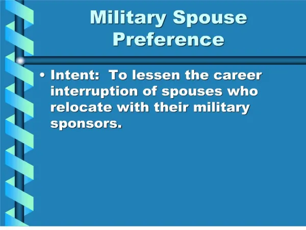 military spouse preference