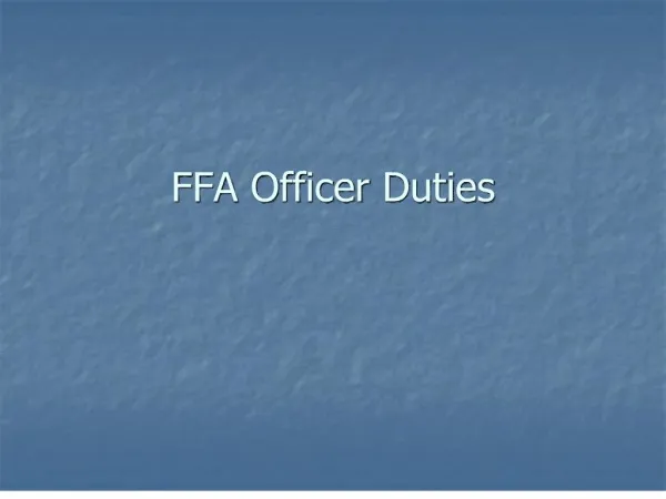 ffa officer duties