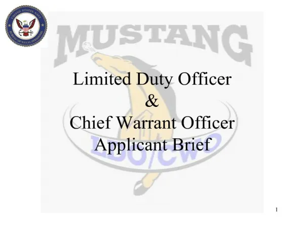 limited duty officer and chief warrant officer