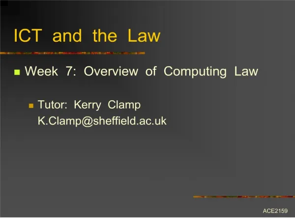 ict and the law