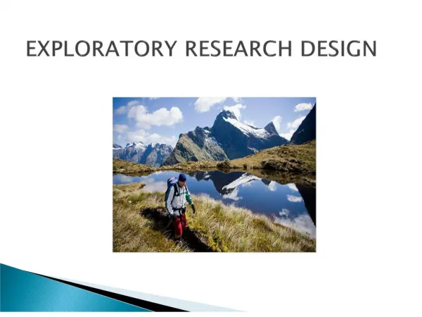 exploratory research design
