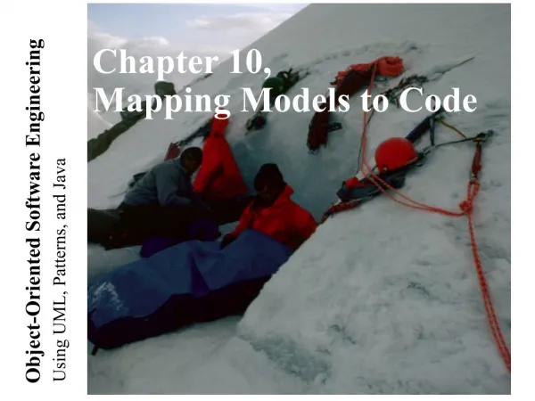 Chapter 10, Mapping Models to Code