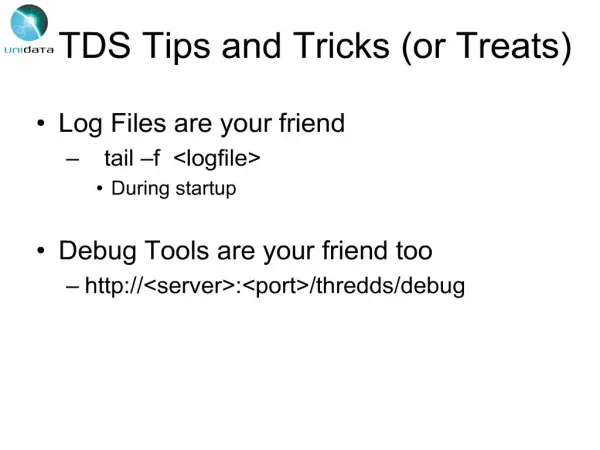 tds tips and tricks or treats