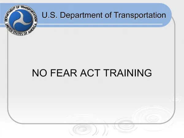 department of the treasury no fear act training