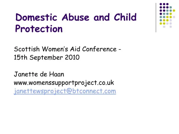 domestic abuse and child protection