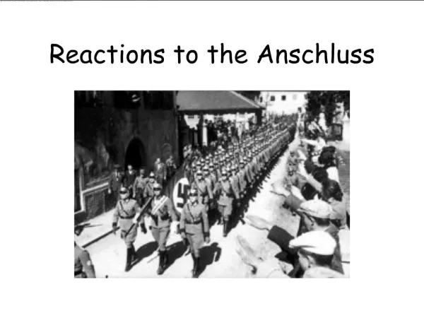 reactions to the anschluss