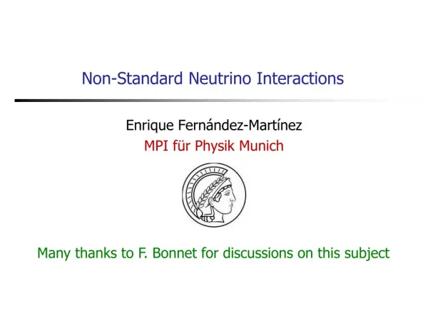 Non-Standard Neutrino Interactions
